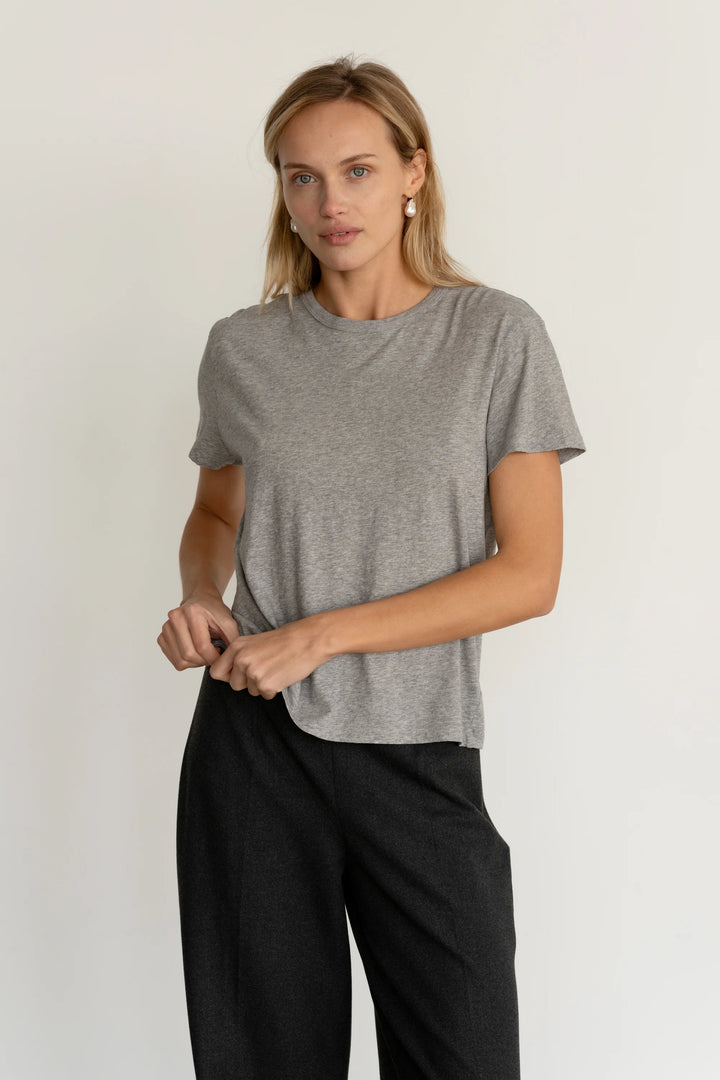 Donni - Jersey Tee in Heather Grey
