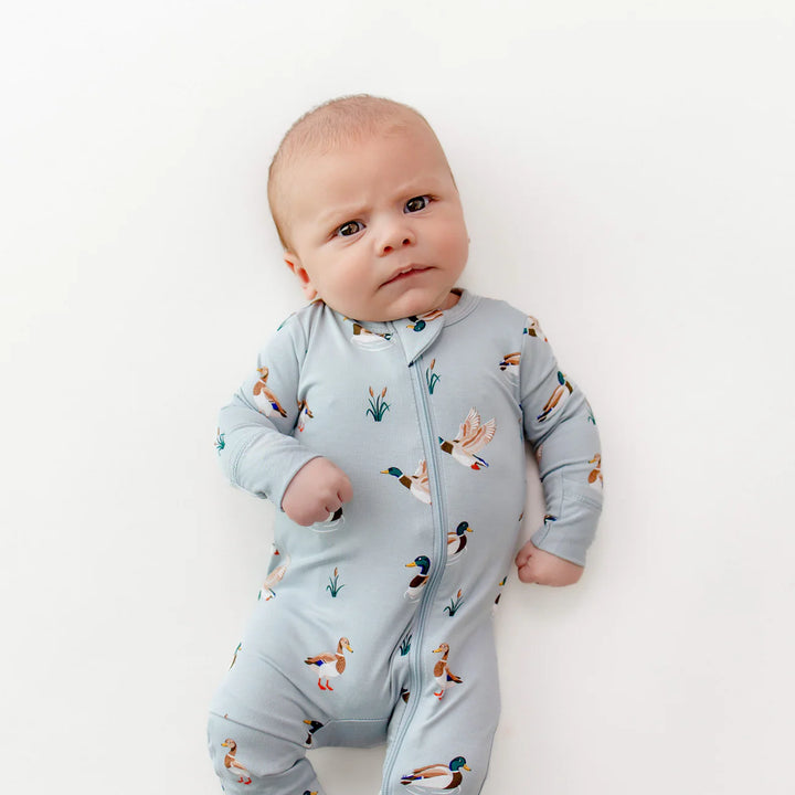 Kyte Baby - Zippered Romper in Mallard Duck