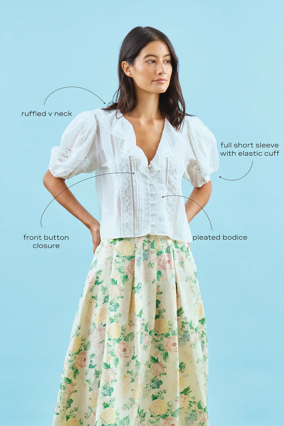 Hunter Bell – Mare Blouse in White
