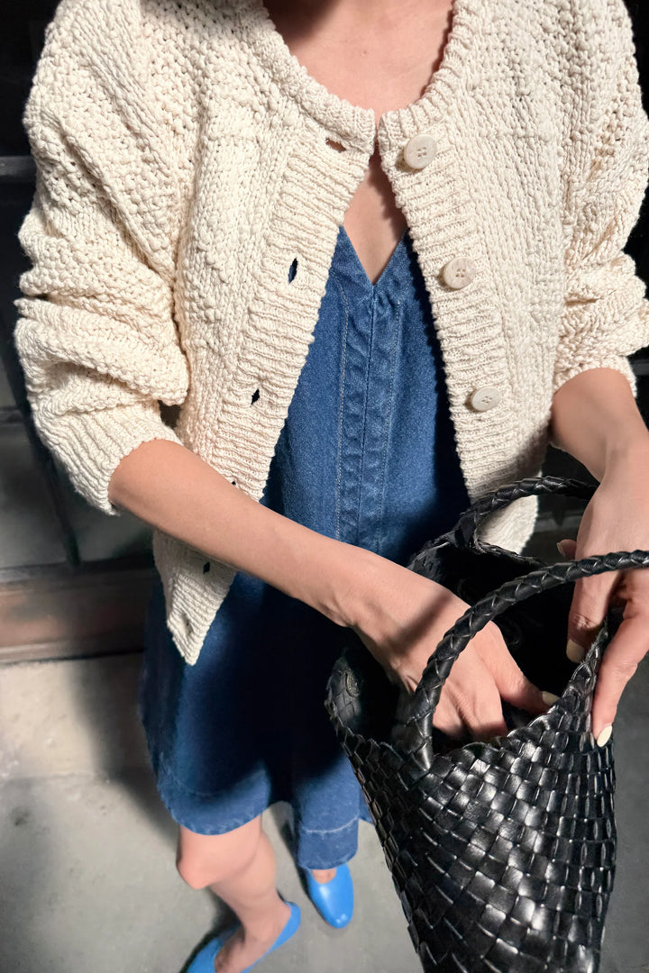 Le Bon Shoppe - Mason Cotton Cardigan in Naturel