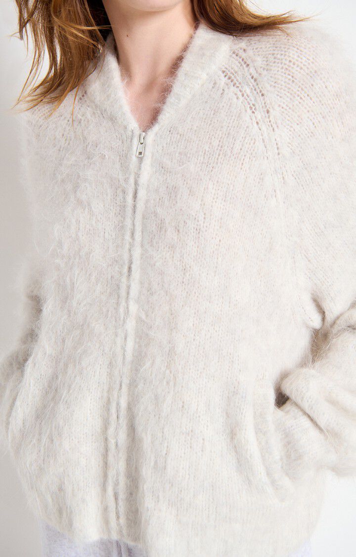 American Vintage – Zip-Up Cardigan Niby in Polar Melange