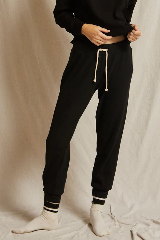 Perfect White Tee – Nash Waffle Jogger in True Black