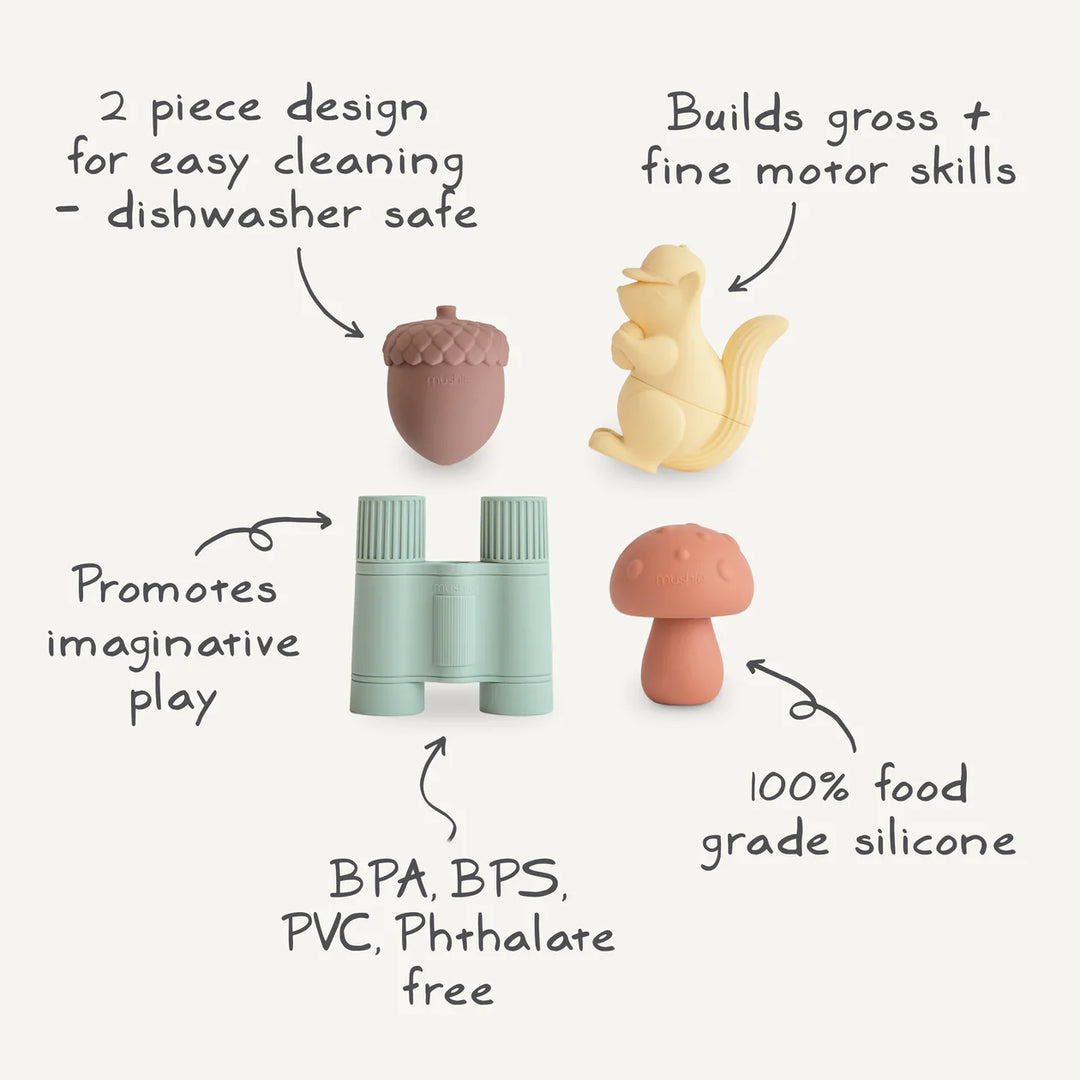 Mushie – Nature Mold Free Bath Play Set - 4 Pack