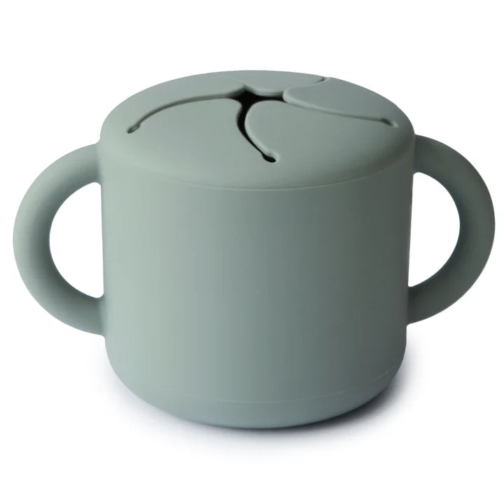 Mushie - Silicone Snack Cup in Cambridge Blue