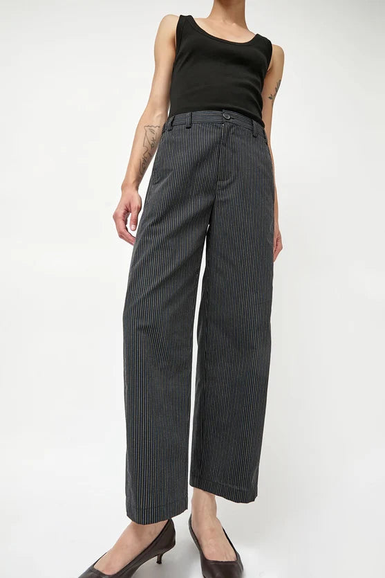 No. 6 Store – Justin Pant in Black Multi Pinstripe