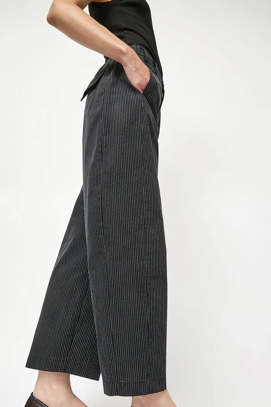 No. 6 Store – Justin Pant in Black Multi Pinstripe