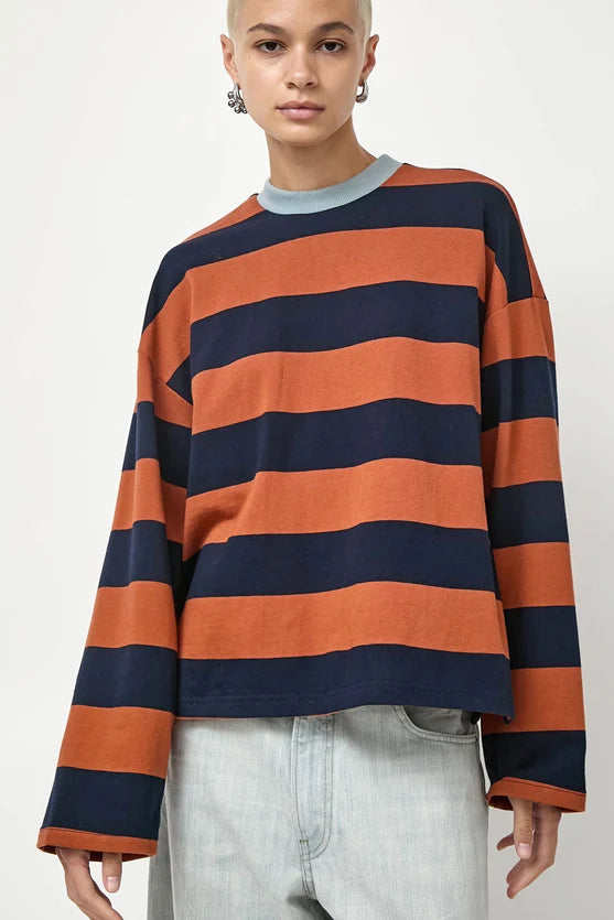 No. 6 Store – Nora Top in Rust Stripe