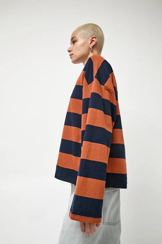 No. 6 Store – Nora Top in Rust Stripe