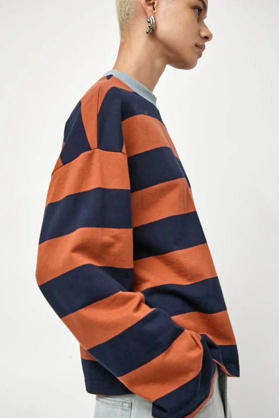 No. 6 Store – Nora Top in Rust Stripe
