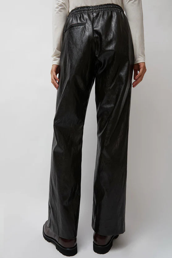 No. 6 Store – Quinlan Pant in Brown Vegan Leather