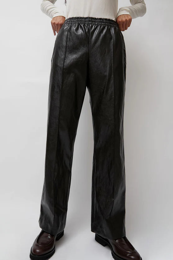 No. 6 Store – Quinlan Pant in Brown Vegan Leather