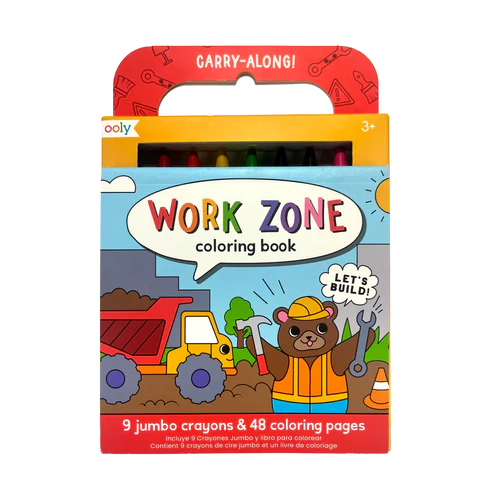 Ooly – Work Zone Carry Along Crayon & Coloring Book