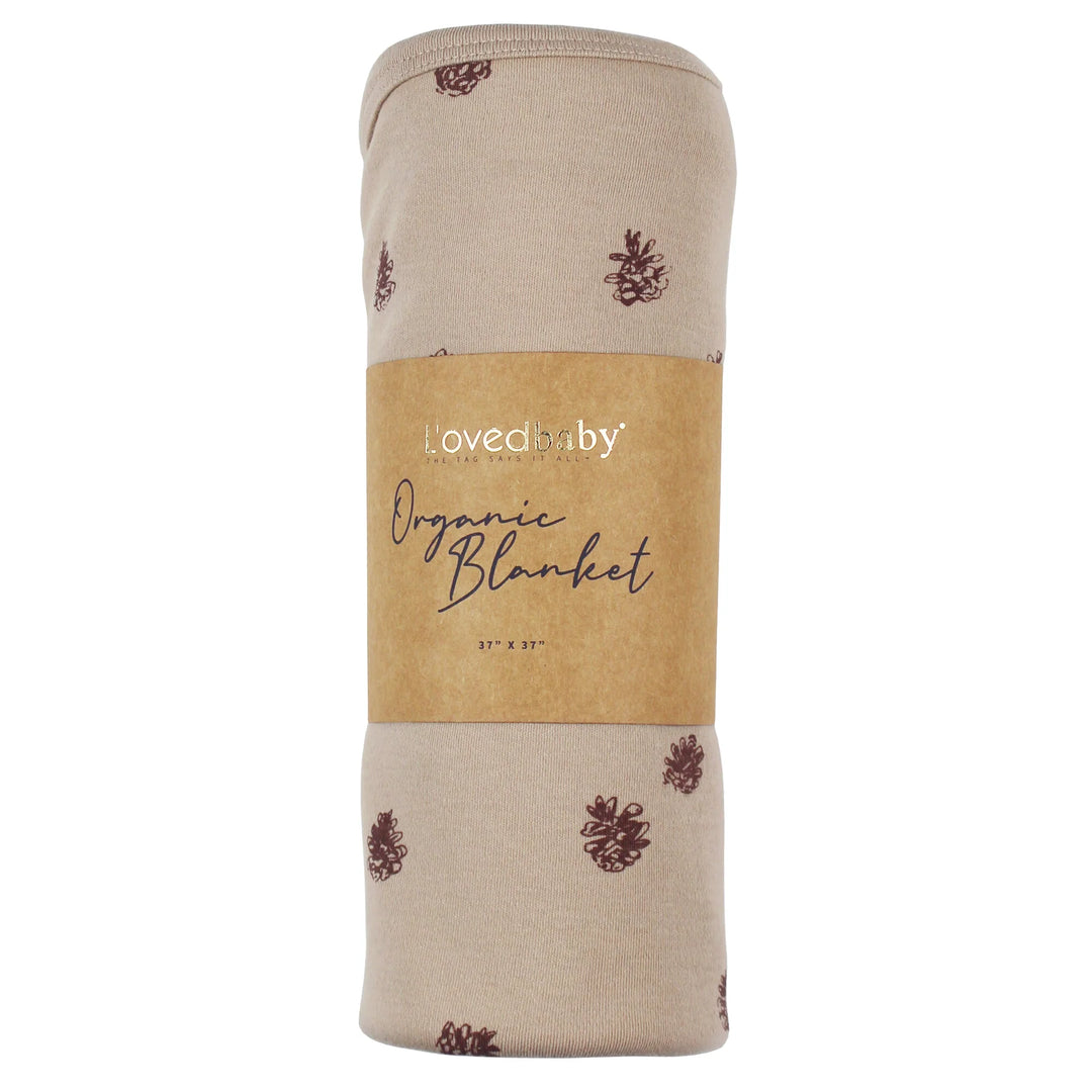 L'ovedbaby – Organic Baby Blanket in Oatmeal Pinecone