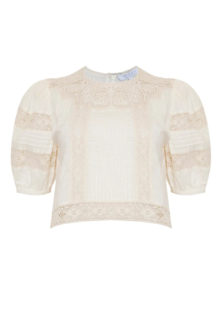 Hunter Bell – Ouisie Top in Cream Lace