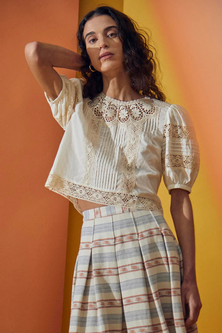 Hunter Bell – Ouisie Top in Cream Lace