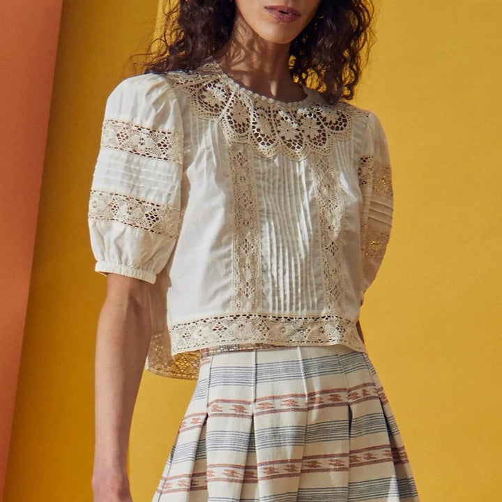 Hunter Bell – Ouisie Top in Cream Lace