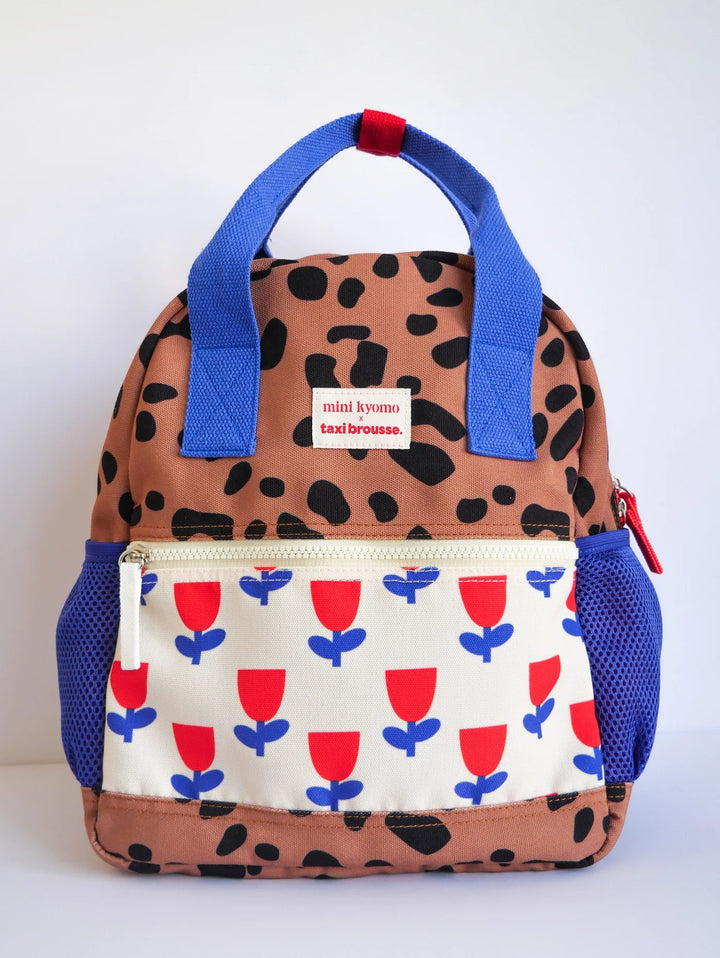 Mini Kyomo – Leopard and Flowers Backpack