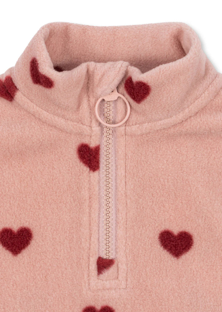 Konges Slojd - Tavi Fleece Sweatshirt in Hearts