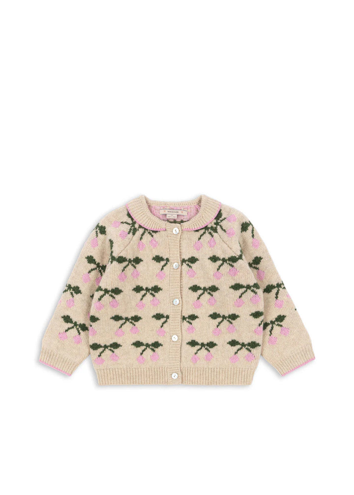 Konges Slojd - Belou Knit Collar Cardigan in Cherry