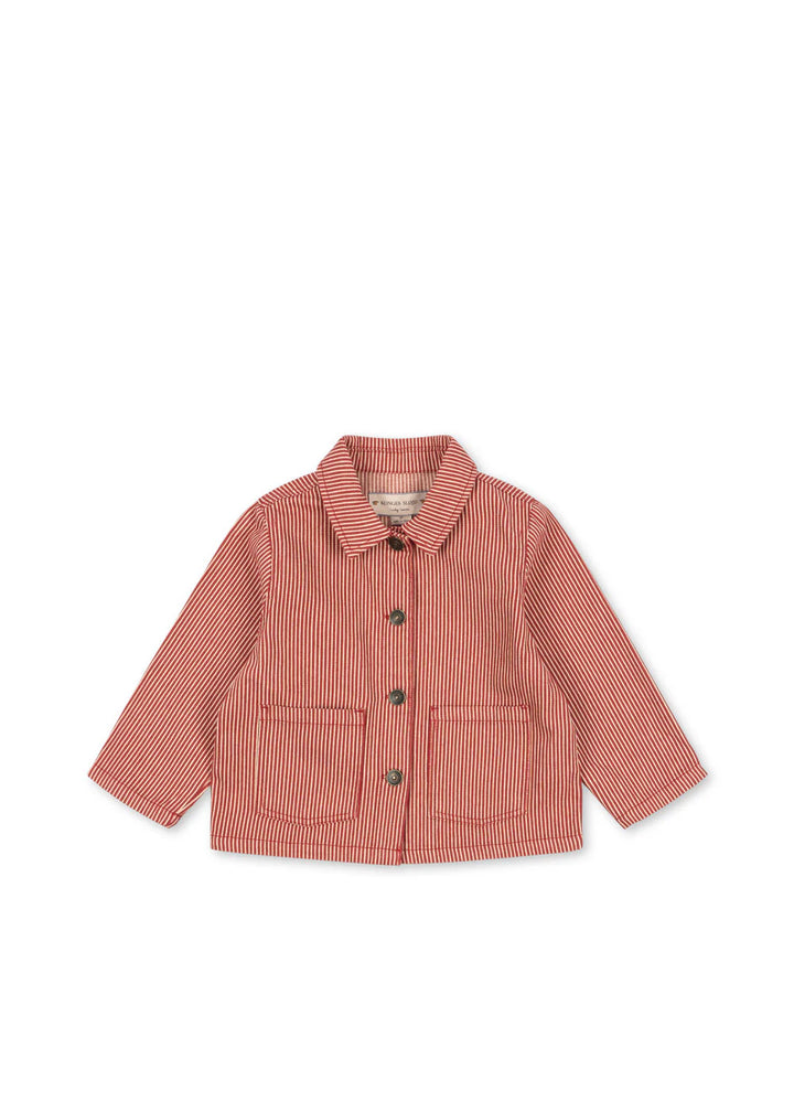 Konges Slojd - Luc Shirt Jacket in Milk Rouge Stripe