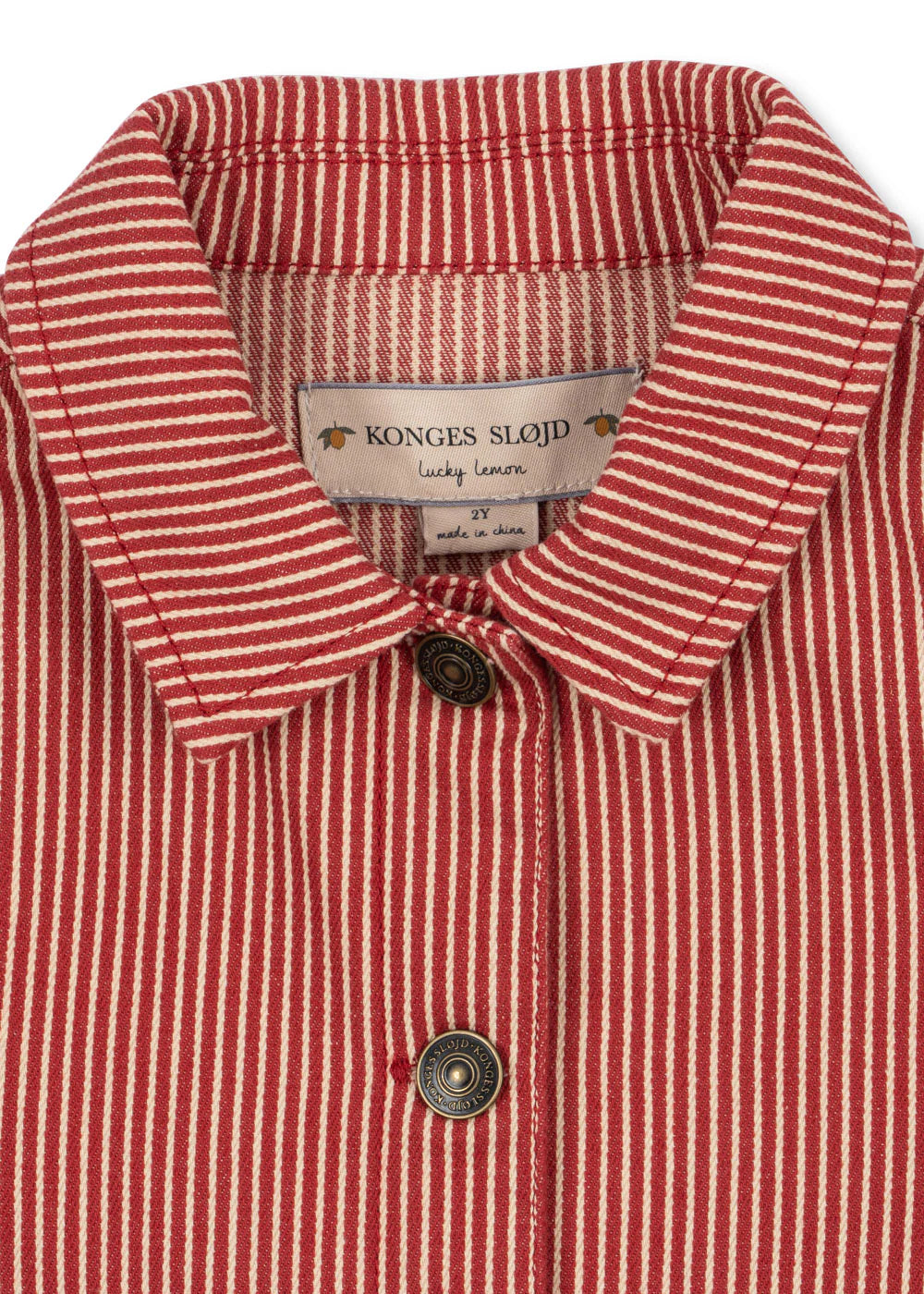 Konges Slojd - Luc Shirt Jacket in Milk Rouge Stripe