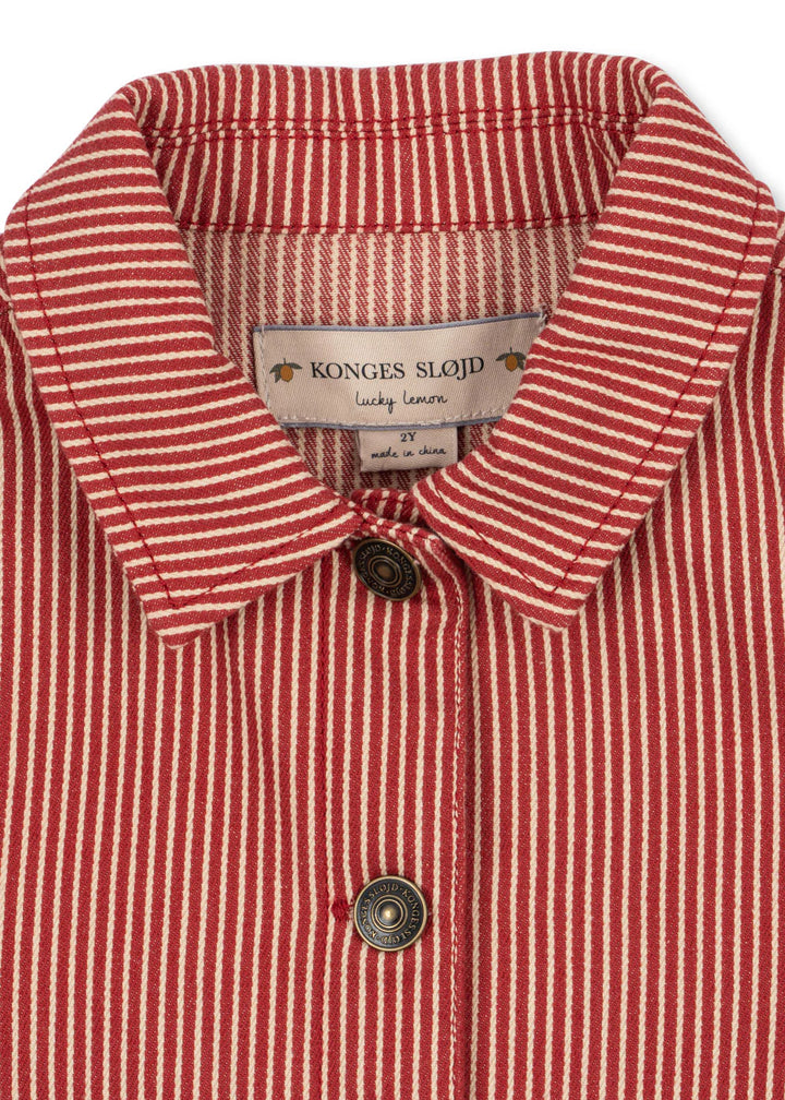 Konges Slojd - Luc Shirt Jacket in Milk Rouge Stripe