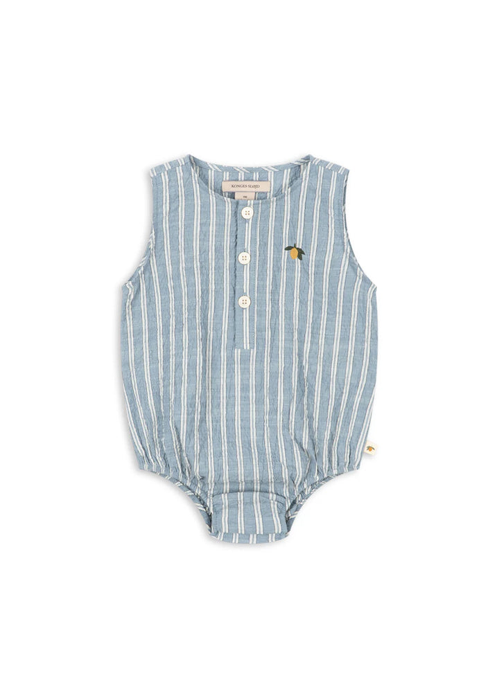 Konges Slojd - Elliot Romper in Trio Blue Stripe