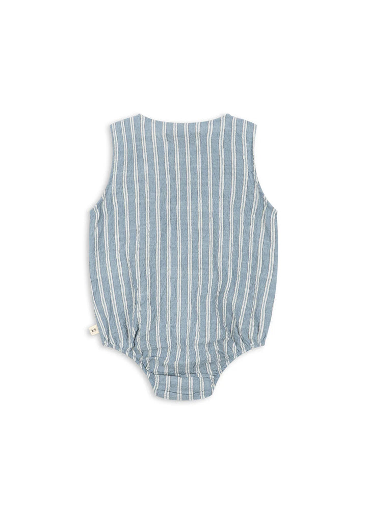Konges Slojd - Elliot Romper in Trio Blue Stripe