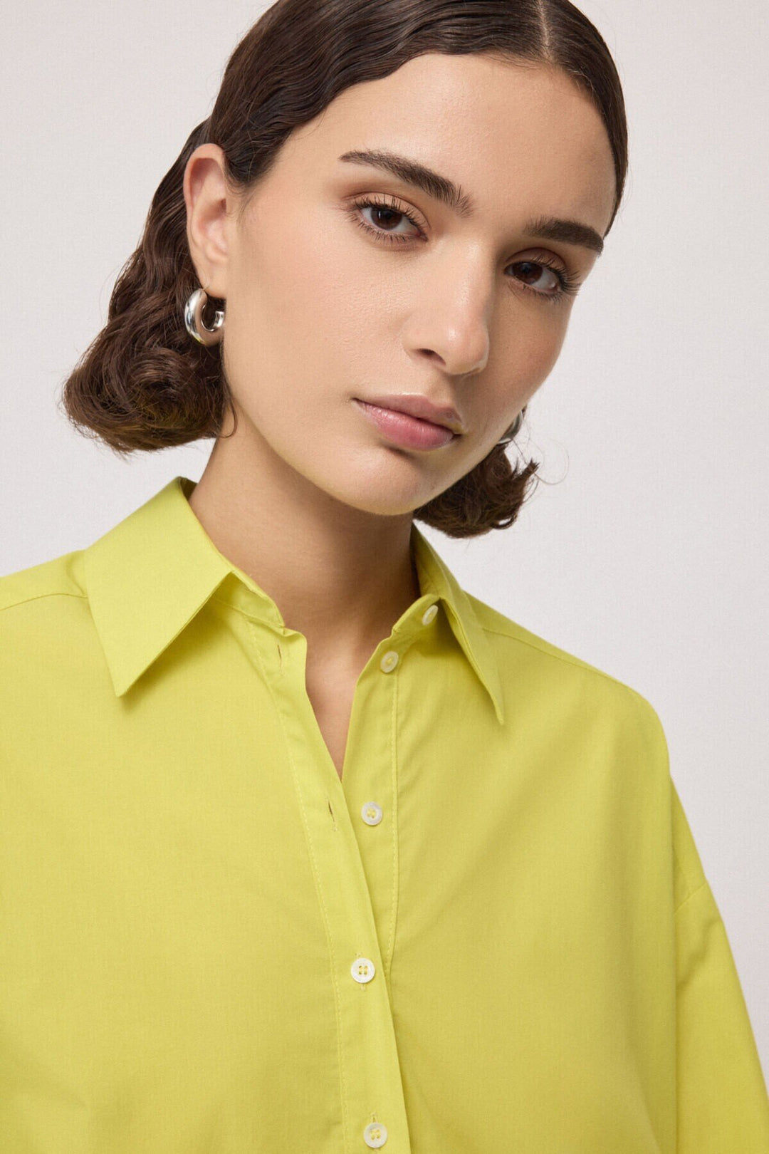Ottod'Ame - Oversized Button Down in Chartreuse
