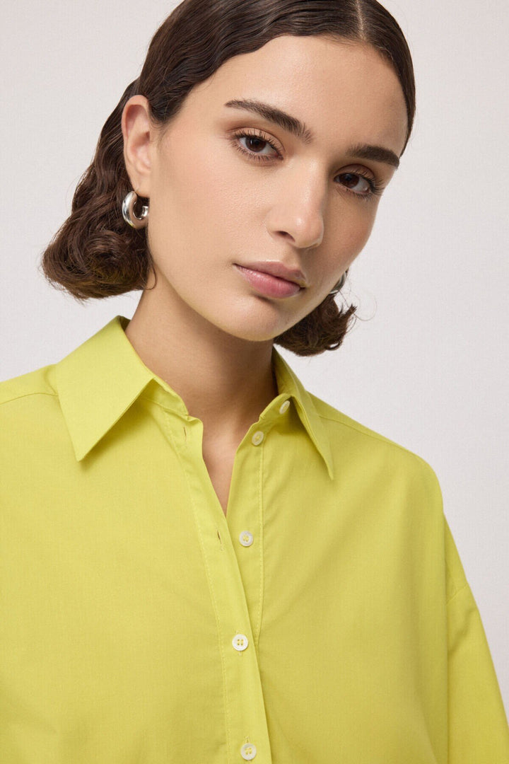 Ottod'Ame - Oversized Button Down in Chartreuse