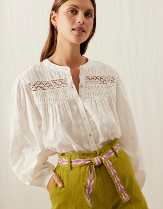 Louise Misha – Jally Shirt in Off White