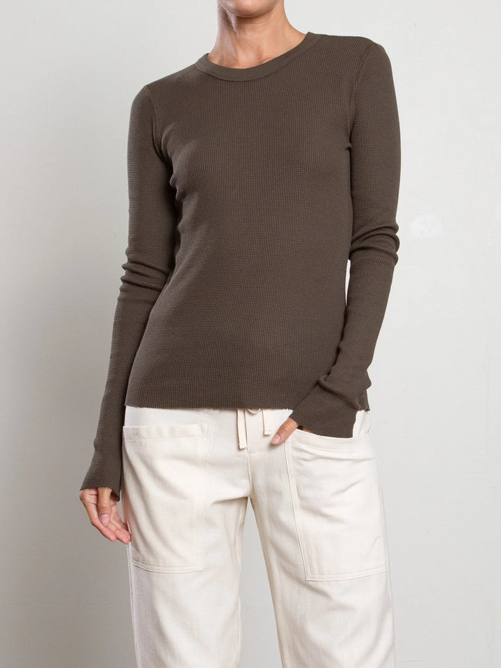 Pharaoh – Jimmy Thermal Long Sleeve Tee in Moss