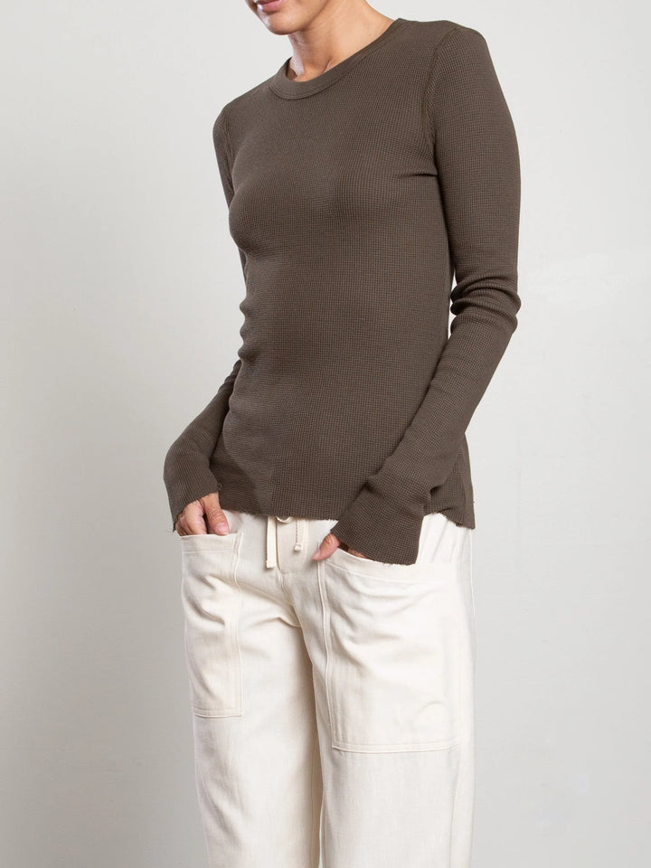 Pharaoh – Jimmy Thermal Long Sleeve Tee in Moss