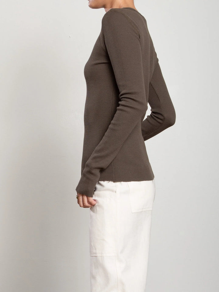 Pharaoh – Jimmy Thermal Long Sleeve Tee in Moss