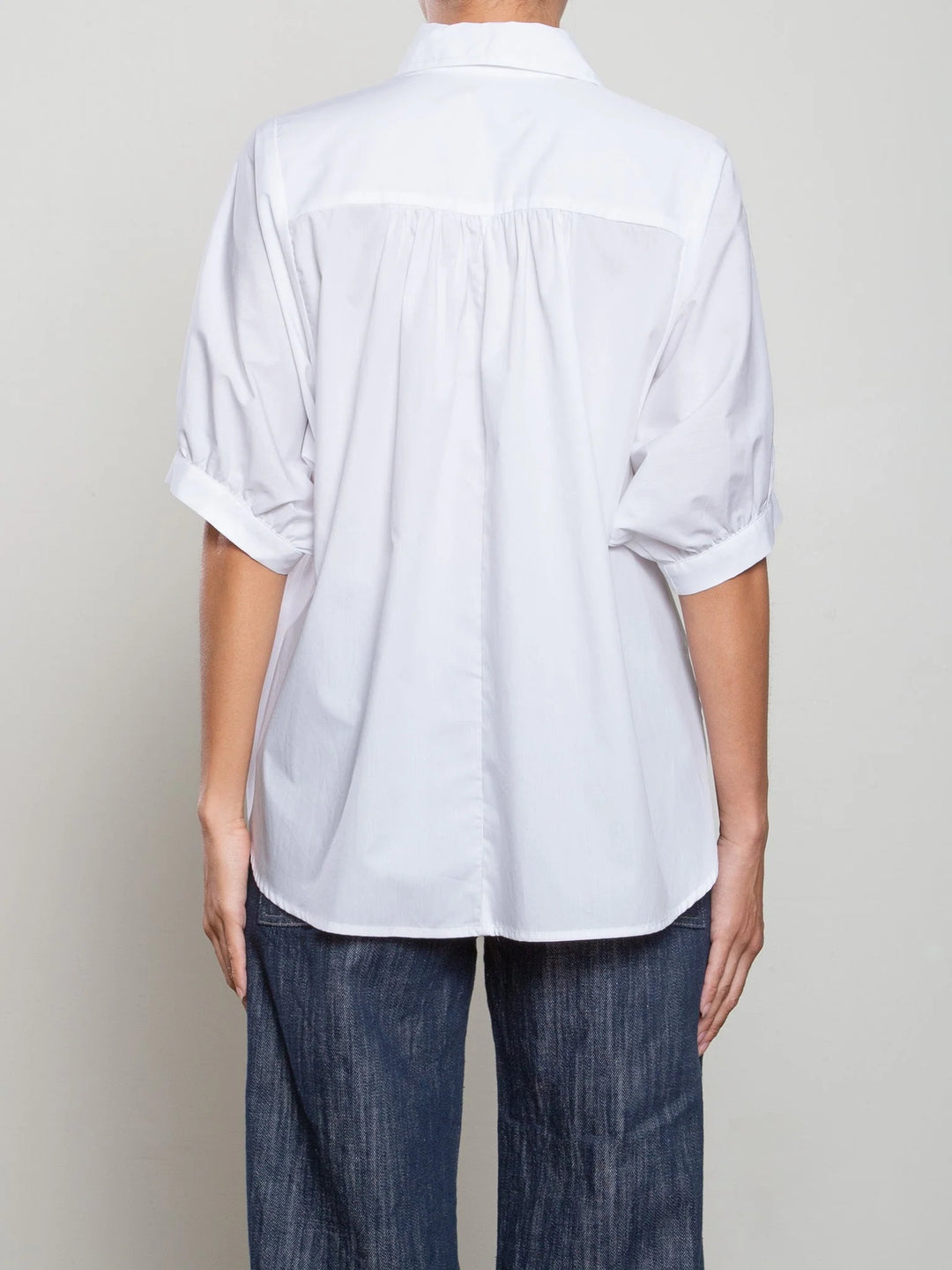 Pharaoh – Claude Organic Cotton Shirt in White Marbella Poplin