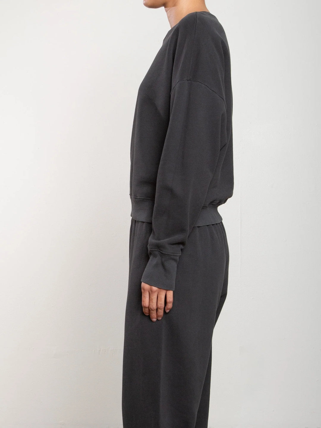 Pharaoh – Irene French Terry Crewneck in Vintage Black