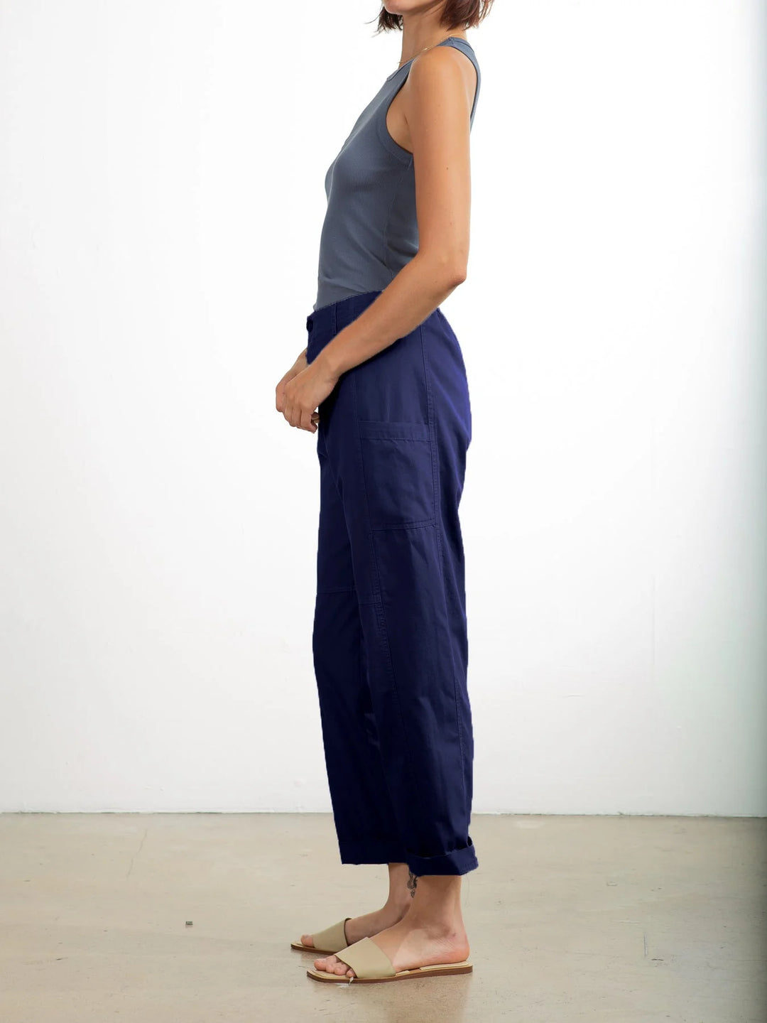 Pharaoh – Torrance Washed Canvas Pant in Midnight