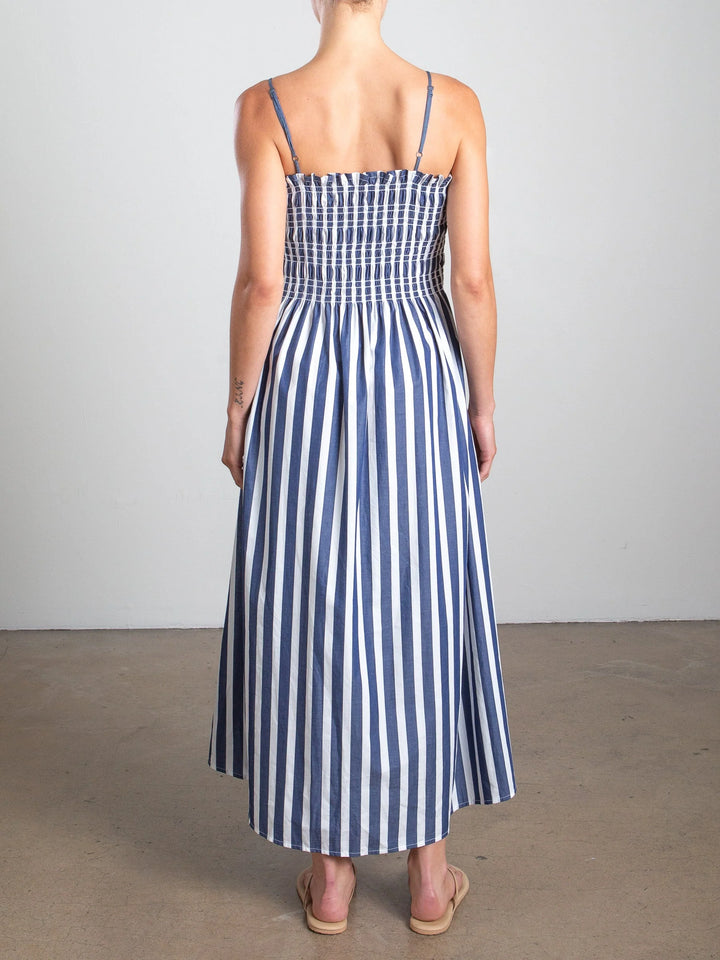 Pharaoh – Amelia Dress in Navy Cotton Stripe