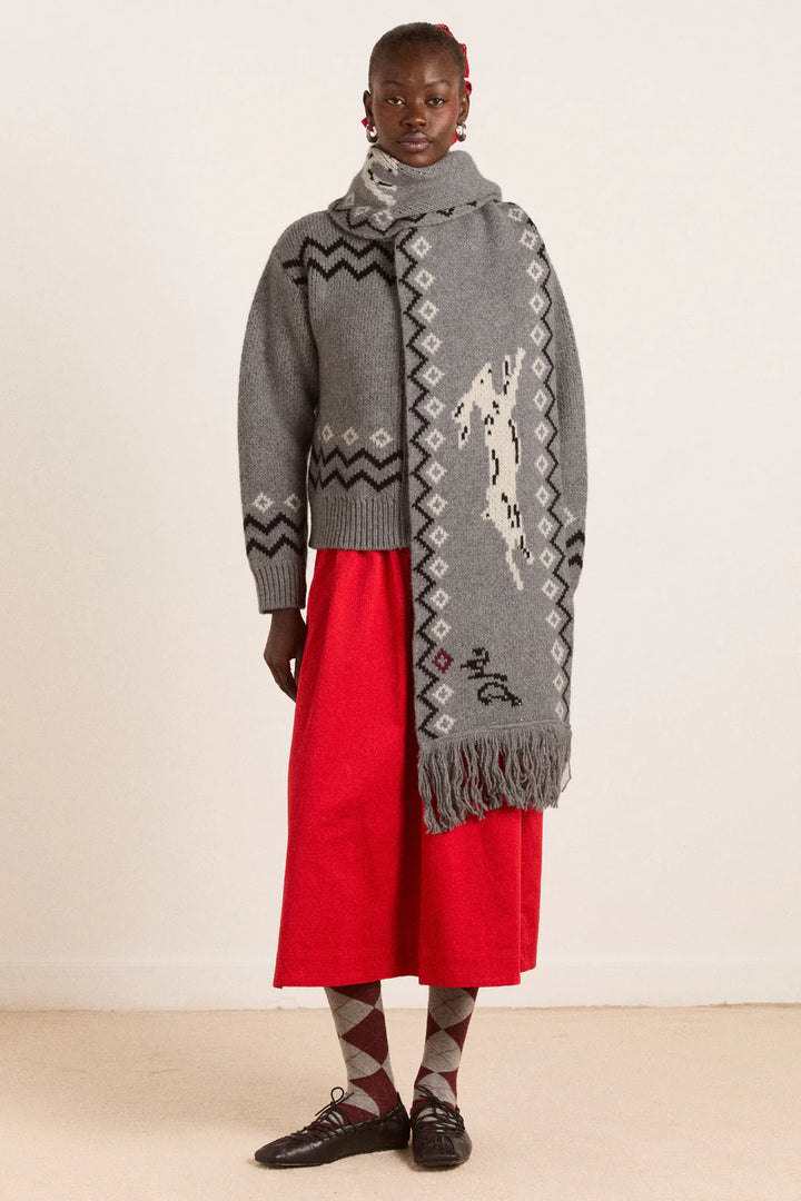 Damson Madder – Cecily Scarf in Bunny