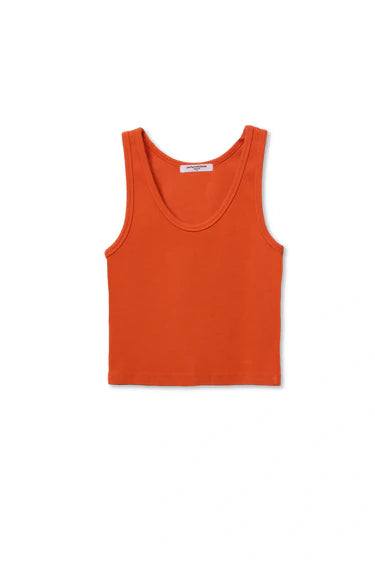Perfect White Tee - Blondie Tank in Clementine