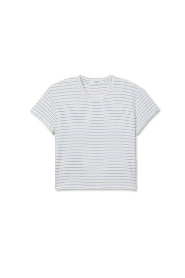 Perfect White Tee - Erin Stripe Short Sleeve Tee in Pacific Stripe