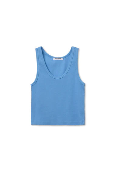 Perfect White Tee - Blondie Tank in Pacific Blue