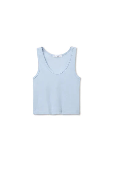 Perfect White Tee - Blondie Tank in Powder Blue