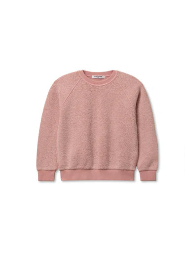 Perfect White Tee - Reverse Fleece Mini Ziggy Sweatshirt in Vintage Pink