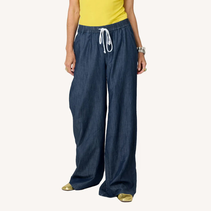 Kerri Rosenthal – Palazzo Denim Pant in True Denim