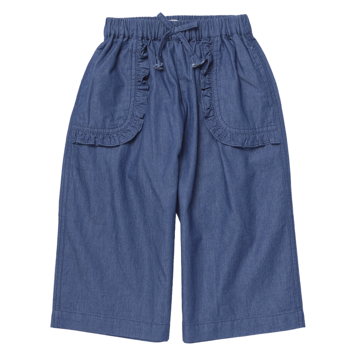 Pink Chicken – Girls Ruffle Chambray Pant
