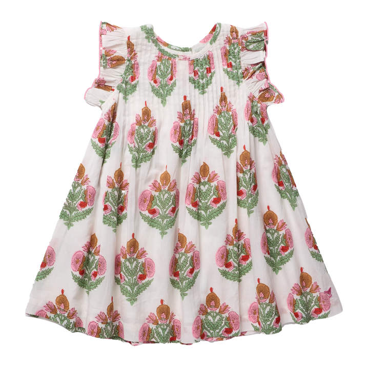 Pink Chicken – Girls Jaipur Dress in Pink Bellflower