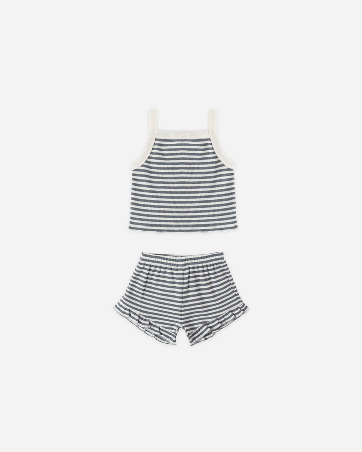 Quincy Mae – Evie Tank Set in Ocean Stripe