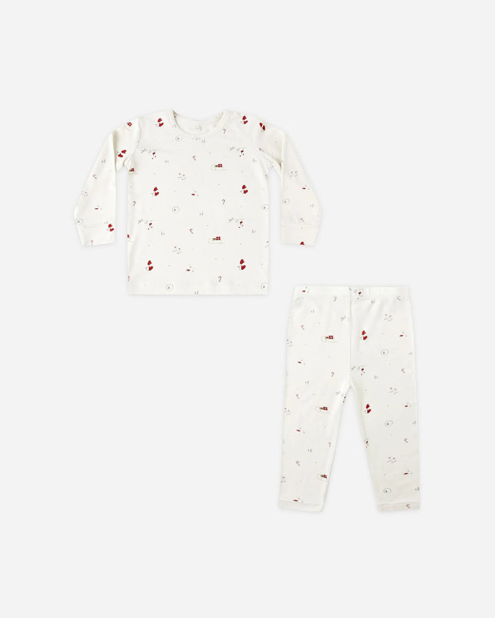 Quincy Mae - Bamboo Pajama Set in Winter Wonderland