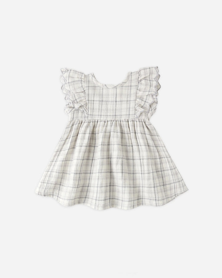 Quincy Mae – Alina Dress in Blue Plaid